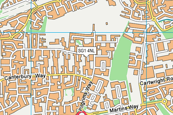 SG1 4NL map - OS VectorMap District (Ordnance Survey)