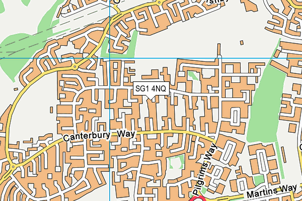 SG1 4NQ map - OS VectorMap District (Ordnance Survey)