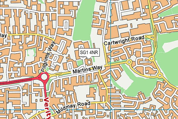 SG1 4NR map - OS VectorMap District (Ordnance Survey)