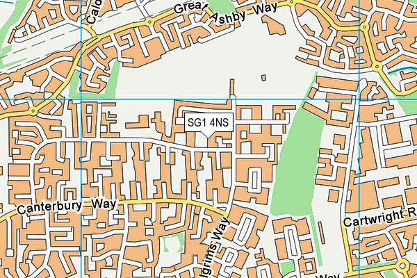 SG1 4NS map - OS VectorMap District (Ordnance Survey)