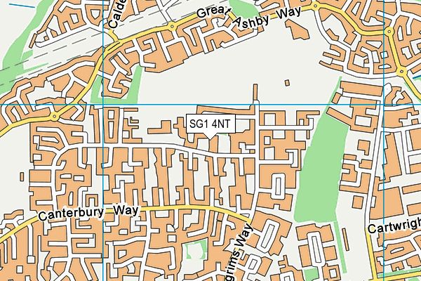 SG1 4NT map - OS VectorMap District (Ordnance Survey)