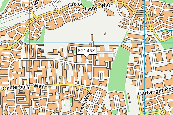 SG1 4NZ map - OS VectorMap District (Ordnance Survey)