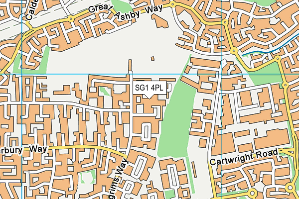 SG1 4PL map - OS VectorMap District (Ordnance Survey)