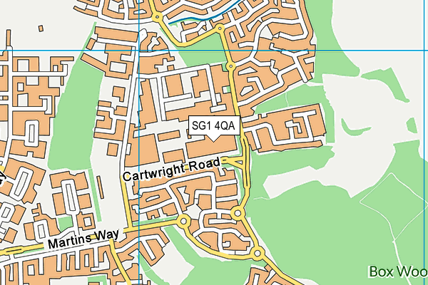 SG1 4QA map - OS VectorMap District (Ordnance Survey)
