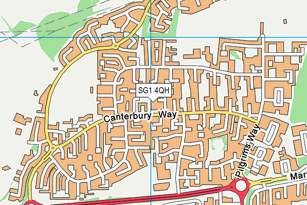 SG1 4QH map - OS VectorMap District (Ordnance Survey)