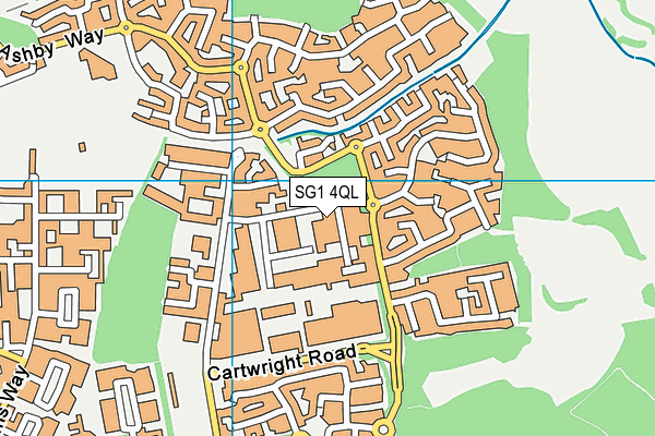 SG1 4QL map - OS VectorMap District (Ordnance Survey)