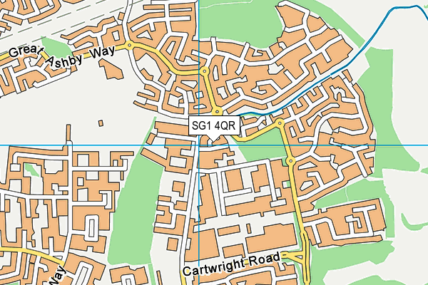 SG1 4QR map - OS VectorMap District (Ordnance Survey)