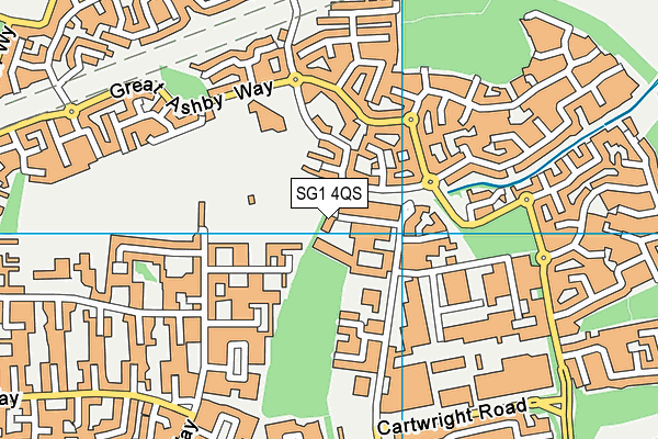 SG1 4QS map - OS VectorMap District (Ordnance Survey)