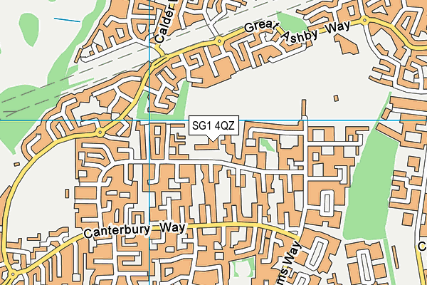 SG1 4QZ map - OS VectorMap District (Ordnance Survey)