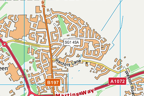 SG1 4SA map - OS VectorMap District (Ordnance Survey)