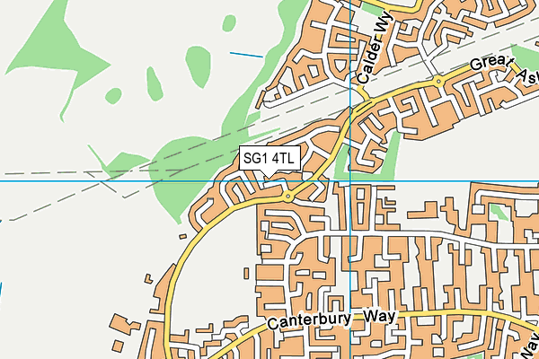 SG1 4TL map - OS VectorMap District (Ordnance Survey)