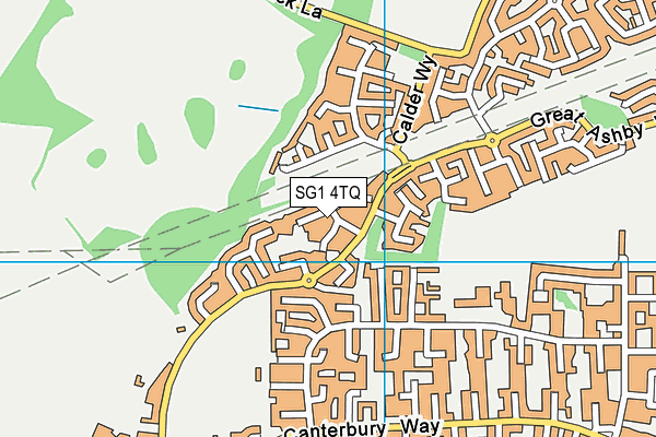 SG1 4TQ map - OS VectorMap District (Ordnance Survey)