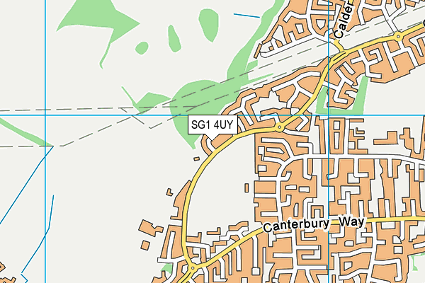 SG1 4UY map - OS VectorMap District (Ordnance Survey)