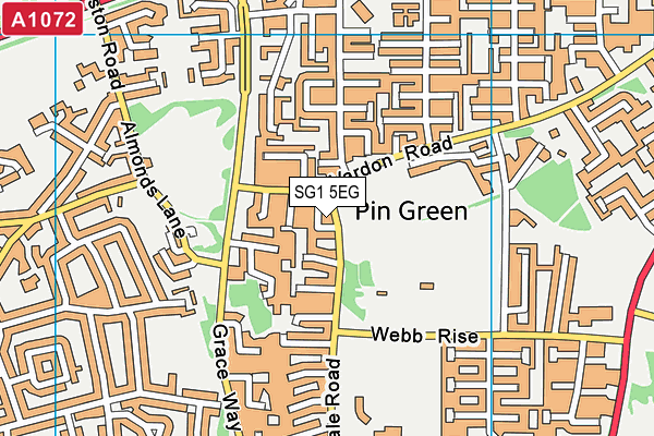 SG1 5EG map - OS VectorMap District (Ordnance Survey)