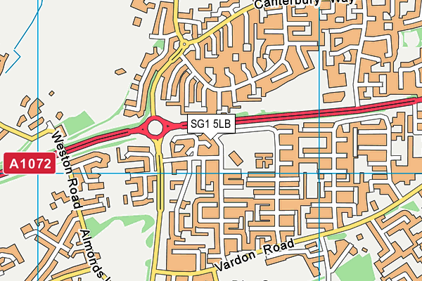 SG1 5LB map - OS VectorMap District (Ordnance Survey)