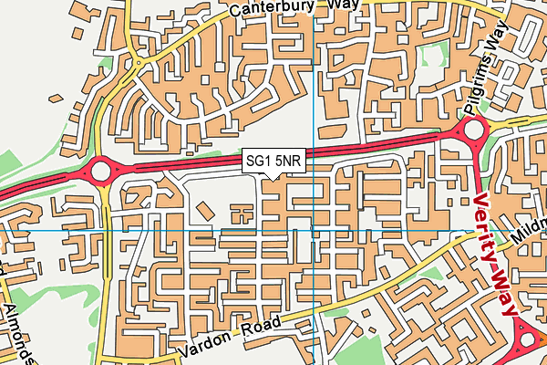 SG1 5NR map - OS VectorMap District (Ordnance Survey)