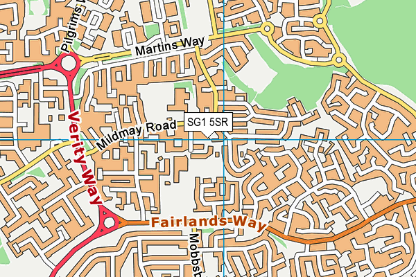 SG1 5SR map - OS VectorMap District (Ordnance Survey)