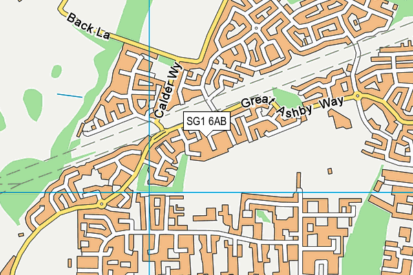 SG1 6AB map - OS VectorMap District (Ordnance Survey)