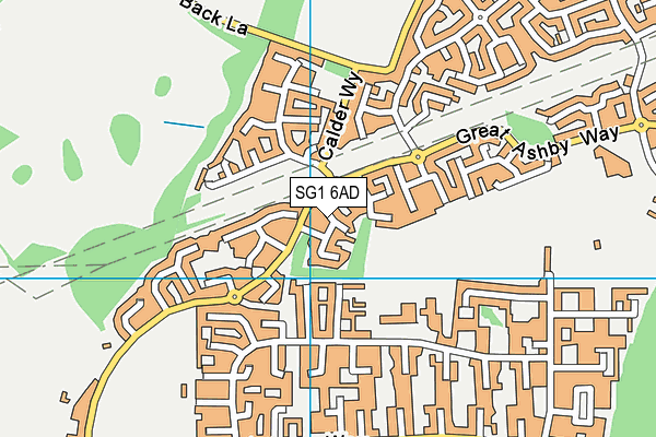 SG1 6AD map - OS VectorMap District (Ordnance Survey)