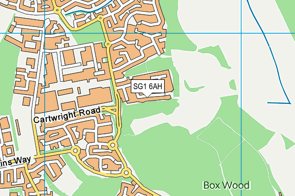 SG1 6AH map - OS VectorMap District (Ordnance Survey)