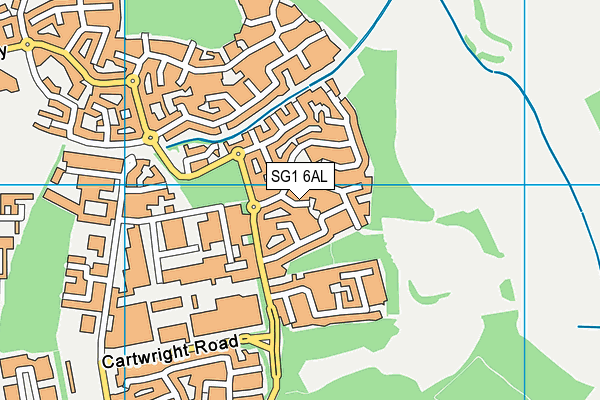 SG1 6AL map - OS VectorMap District (Ordnance Survey)