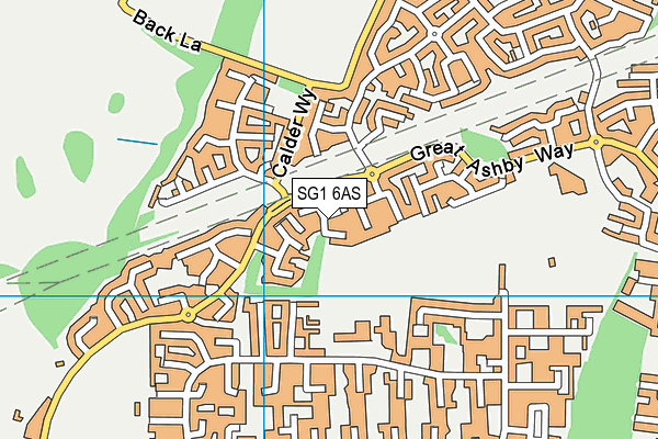 SG1 6AS map - OS VectorMap District (Ordnance Survey)