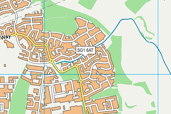 SG1 6AT map - OS VectorMap District (Ordnance Survey)