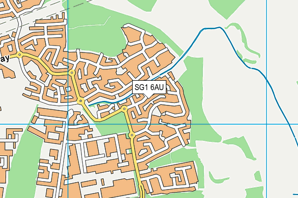 SG1 6AU map - OS VectorMap District (Ordnance Survey)