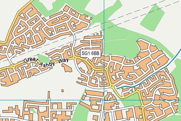 SG1 6BB map - OS VectorMap District (Ordnance Survey)