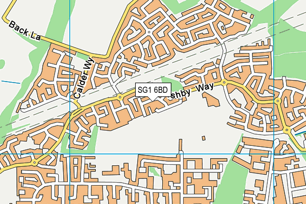 SG1 6BD map - OS VectorMap District (Ordnance Survey)