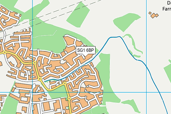 SG1 6BP map - OS VectorMap District (Ordnance Survey)