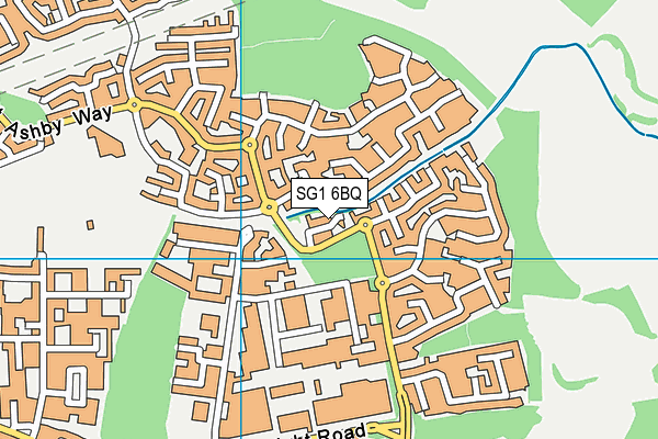 SG1 6BQ map - OS VectorMap District (Ordnance Survey)