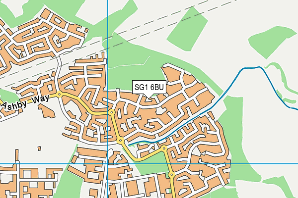 SG1 6BU map - OS VectorMap District (Ordnance Survey)