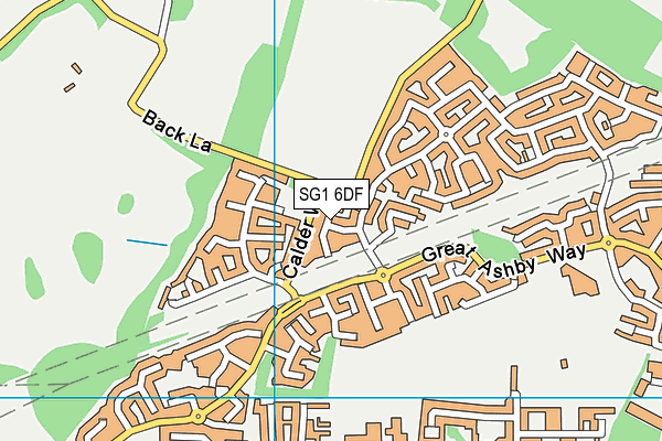 SG1 6DF map - OS VectorMap District (Ordnance Survey)