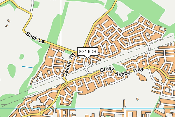 SG1 6DH map - OS VectorMap District (Ordnance Survey)