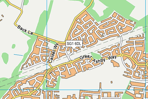SG1 6DL map - OS VectorMap District (Ordnance Survey)
