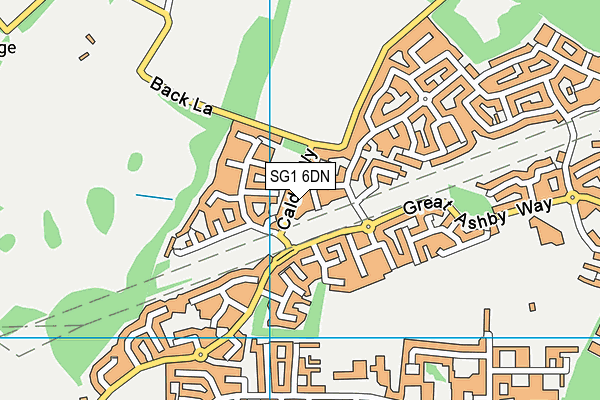 SG1 6DN map - OS VectorMap District (Ordnance Survey)