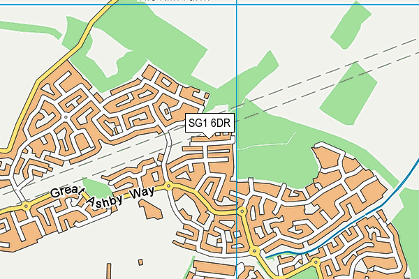 SG1 6DR map - OS VectorMap District (Ordnance Survey)