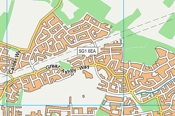 SG1 6EA map - OS VectorMap District (Ordnance Survey)