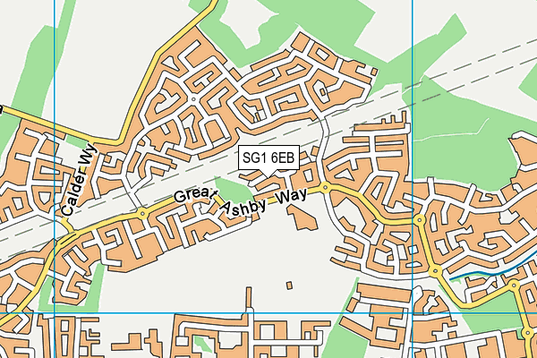 SG1 6EB map - OS VectorMap District (Ordnance Survey)