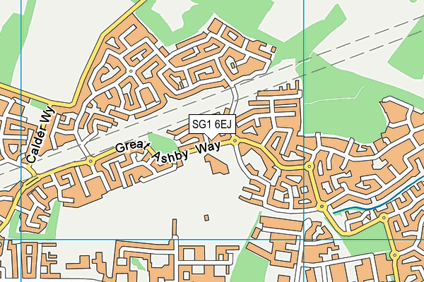 SG1 6EJ map - OS VectorMap District (Ordnance Survey)