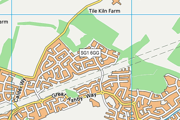 SG1 6GG map - OS VectorMap District (Ordnance Survey)