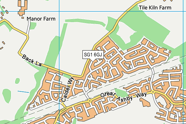 SG1 6GJ map - OS VectorMap District (Ordnance Survey)