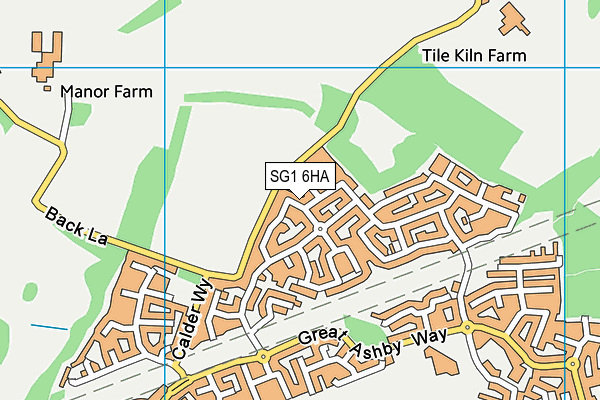 SG1 6HA map - OS VectorMap District (Ordnance Survey)