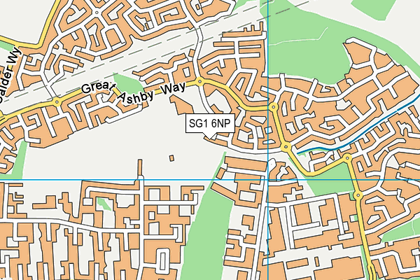SG1 6NP map - OS VectorMap District (Ordnance Survey)