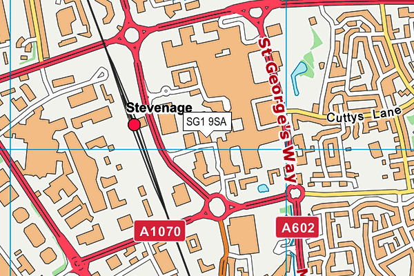 SG1 9SA map - OS VectorMap District (Ordnance Survey)