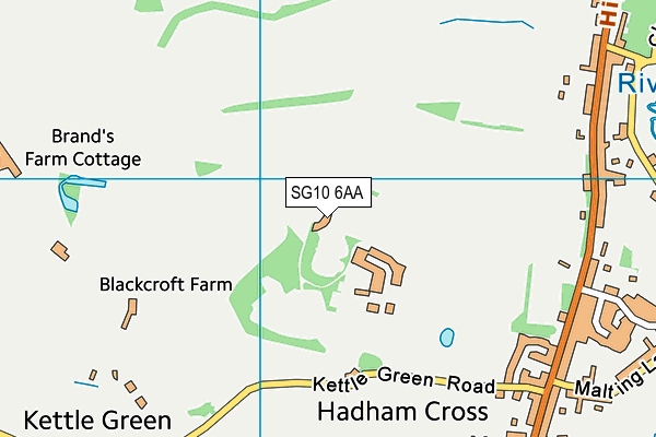 SG10 6AA map - OS VectorMap District (Ordnance Survey)