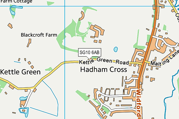 SG10 6AB map - OS VectorMap District (Ordnance Survey)