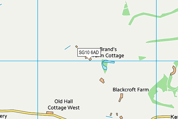 SG10 6AD map - OS VectorMap District (Ordnance Survey)