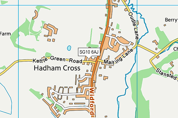 SG10 6AJ map - OS VectorMap District (Ordnance Survey)